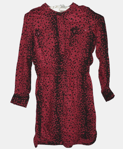 VINCE NEW KIDS GIRLS NWT SIZE S 6 7 WINE BLACK LONG SLEEVE DRESS STYLE VNCYG0815