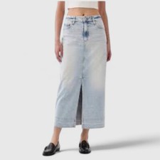 Gap Denim Midi Skirt 34/18 Light Wash