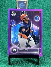 2022 Bowman Platinum Pedro Leon Precious Elements Purple 034/250 #PE-10 - Astros