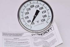 NEW Ashcroft, 0-50 Deg Pressure Gauge W/ Box  Manual