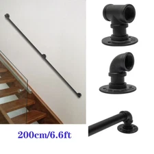 Indoor&Outdoor Stair Wall-mounted Handrail Staircase Hand Rail 6.6 FT Railing
