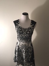 PINS AND NEEDLES Urban Outfitters NWOT Dress Size S Black & White Tribal Print