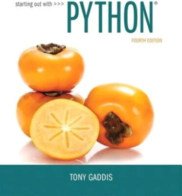 New Other: Starting out with Python - Paperback, by Gaddis Tony - 4th Edition