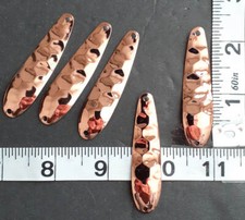 Copper Plated 2 1/4" Thin HEX .016 Spoon Blanks  Walleye Candy