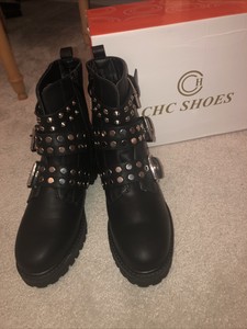 biker boots size 4