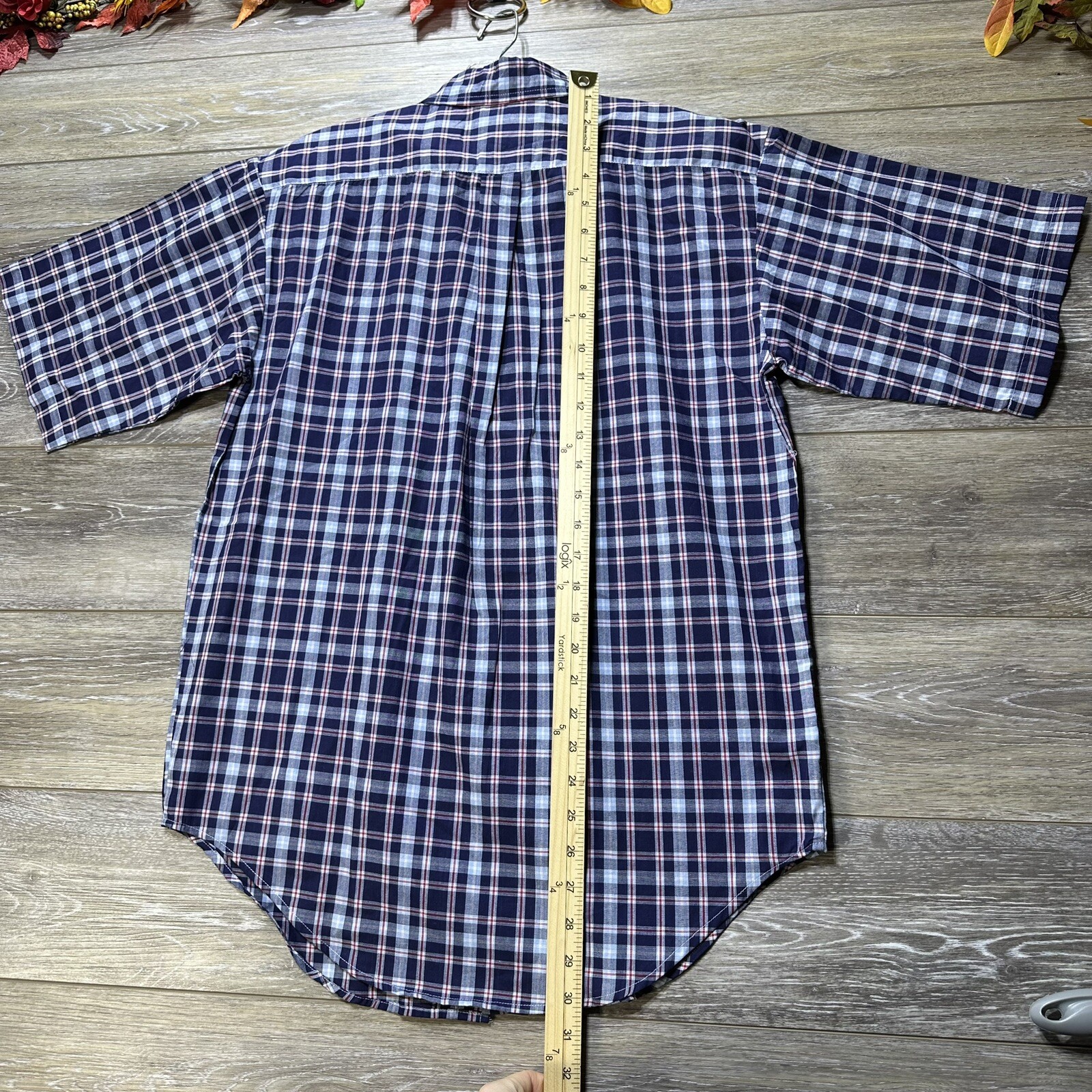 Basic Editions Button Down Shirt Size Small Blue … - image 7