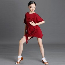 Child Kids Girl Latin Dance Dress Salsa Dancewear Performance with Underpants