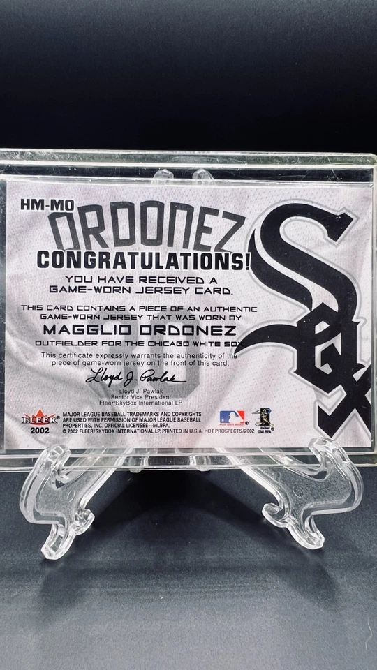 2002 Fleer Hot Prospects - MLB Hot Materials #HM-MO Magglio Ordonez  Game-Worn - Image 2 of 2