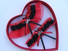 NEW Sexy HOT Bride Black Red Wedding Garter Prom GetTheGoodStuff Motorcycle
