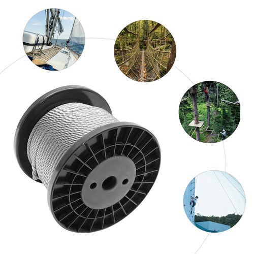 T304 Stainless Steel Cable 1/4"x 150ft Marine Grade Deck Cable Railing 7x19 - Picture 17 of 22