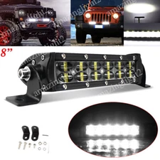 8"inch LED Light Bar 800W Dual Row Flood Spot Combo Fog Offroad Work Driving SUV