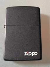 Zippo Windproof Full Size Lighter, Black Matte - not sure of year made
