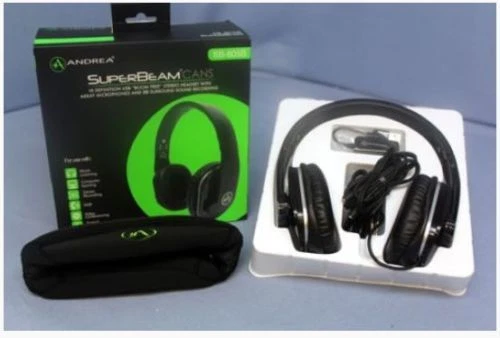 Andrea SuperBeam CANS High Definition Stereo Headphones with Microphone - Image 3 of 4