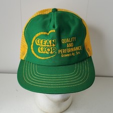 VTG Clean Crop Growers Agriculture Services Snapback Hat Trucker Cap Farming USA