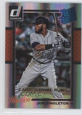 2014 Panini Donruss Rated Rookie Gold Career Stat Line 12/61 Jon Singleton 0w7