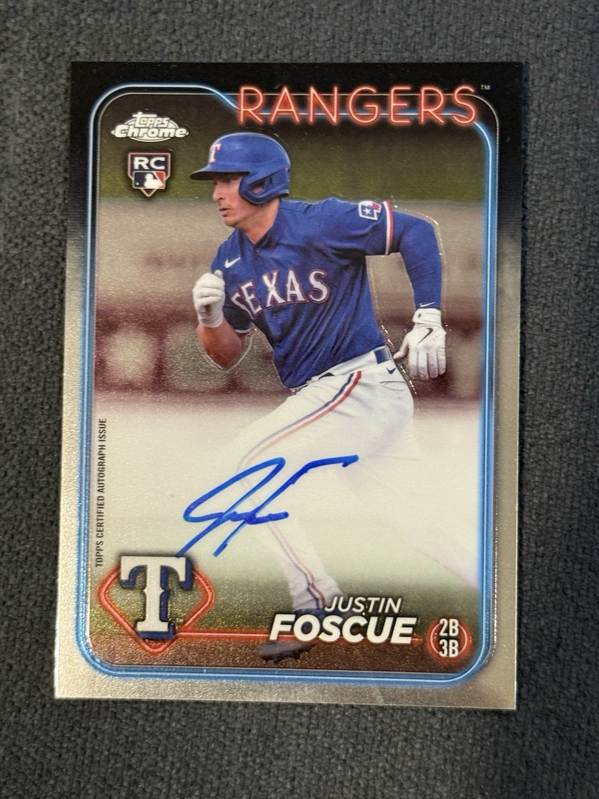 2024 Topps Chrome - Rookie Autographs Justin Foscue #RA-JF (AU, RC)