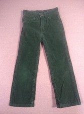 Vintage 90s Sprockets Mervyns Kids Green Corduroy Pants 5 Slim 70s Style Retro