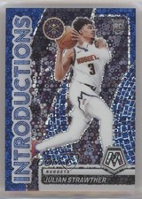 2023 Mosaic Introductions Fast Break Blue Prizm 24/85 Julian Strawther #10 19cx