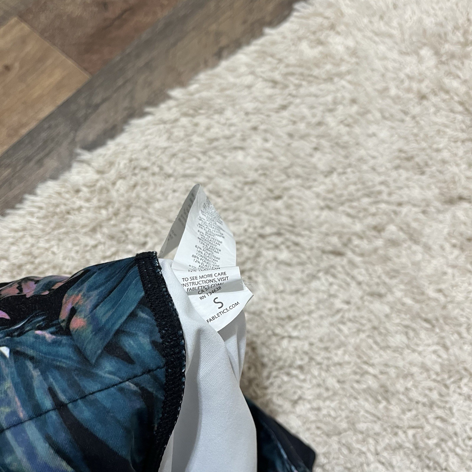 Fabletics Small Tropical Leaf Print High Waisted … - image 10