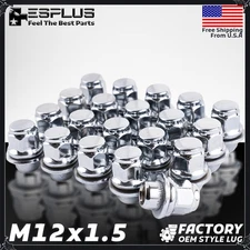 [20] Chrome Mitsubishi/Jaguar OEM Factory Style 12X1.5 Mag/Flat Seat Lug Nuts