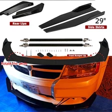 Front Bumper Lip Spoiler Splitter Body Kit +Strut Rods For Dodge Avenger 2000-14