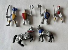Safari Ltd Medieval Knights Mini Figures Horse Fantasy Toy Lot Of 6