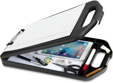 Storage Clipboard with Handle, Plastic Compartment Hold 200 Letter Sized Paper,H