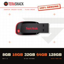 SanDisk Cruzer Blade Flash Drive 16GB 32GB 64GB 128GB USB 2.0 Memory Pen Stick