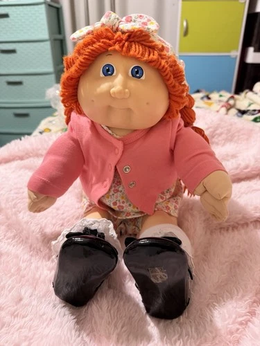 cabbage patch dolls vintage red hair blue eyes , 17 inch Ruby Grace