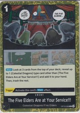 The Five Elders Are at Your Service!!! OP13-096 R Carrying On His Will Foil