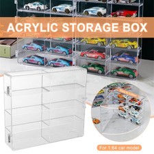 8 Grids for Hotwheels Diecast Car Matchbox 1/64 Acrylic Display Storage Cabinet