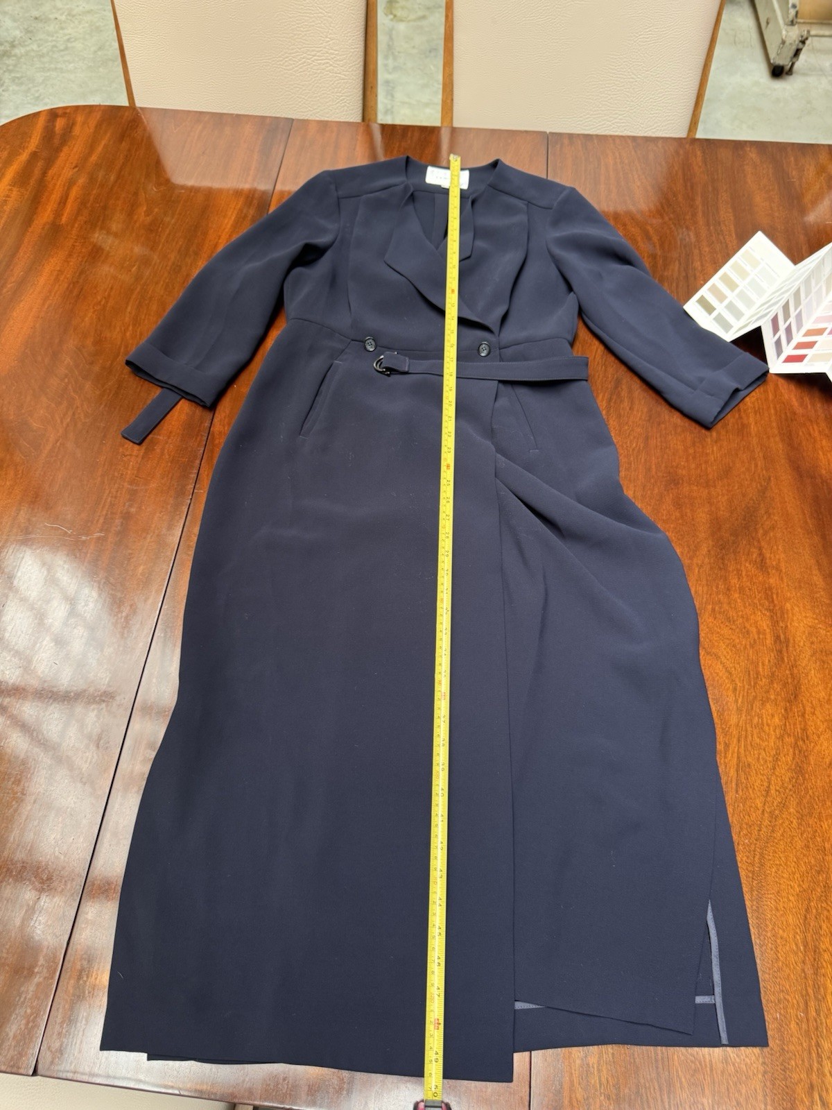 Dr Malo Best Work Dress Ever Navy, Size 14 By LKBennett. Wrap Over RRP £325 image 10
