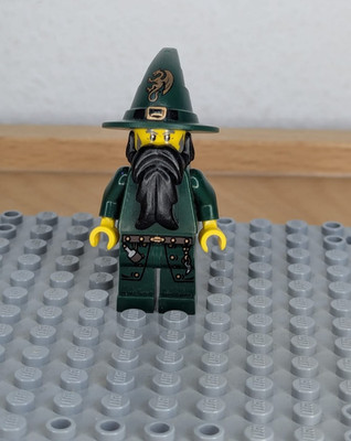 LEGO -  cas435 Minifigur Dark Green Wizard Hexer Zauberer   Castle: Kingdoms