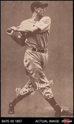 1947 Exhibits Mickey Vernon  Batting Senators VARIATION 5 - EX