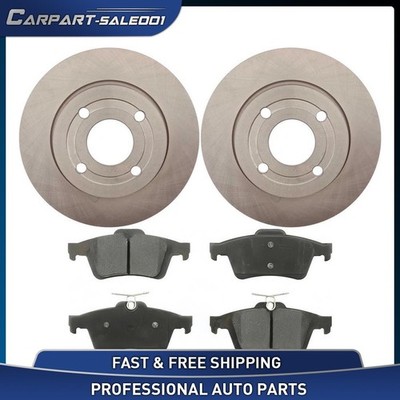 10.67'' Rear Disc Rotors Ceramic Brake Pads Kit for 2018 2019 Ford EcoSport 1.5L