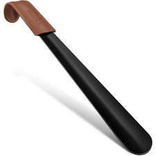 Shoe Horn Long Handle for Seniors Men Women,Metal Long Shoehorn for Boots,16.5"