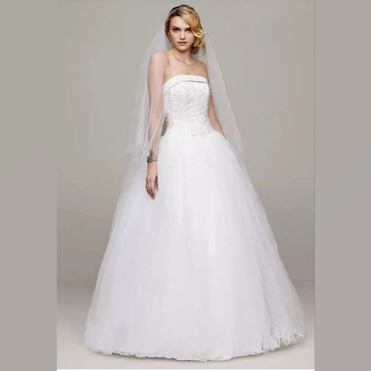 David's Bridal Sequin Tulle Wedding Dresses for sale | eBay David's Bridal Sequin Tulle Wedding Dresses for sale | eBay