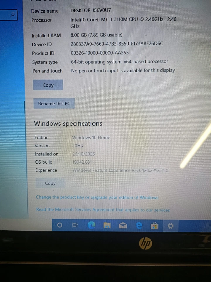 HP 15-E081SA 15.6" LAPTOP CORE i3-3110M 2.4GHz 8GB RAM 1TB  WIN 10 - Image 3 of 4
