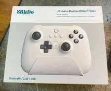 8BitDo Ultimate Bluetooth Controller-Switch-Windows - White (with Charging Dock)