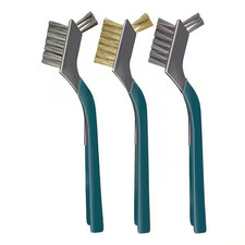 Mini Wire Brush Set 3 Pack Nylon Brass Stainless Steel Cleaning Detail Brushes