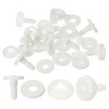 25mm Doll Joints, 20 Set Plastic Removable Animal Joints Accessories, White