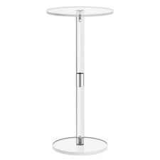 Acrylic Transparent Coffee Table Clear Drink Table Small Round End Room6057