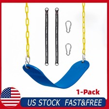 1-Pack Outdoor Swing Seat Heavy Duty Playground Swing w/ Chains 330lb Blue