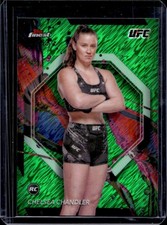 2024 Topps Finest UFC Chelsea Chandler RC Green Shimmer Rookie Common #/93