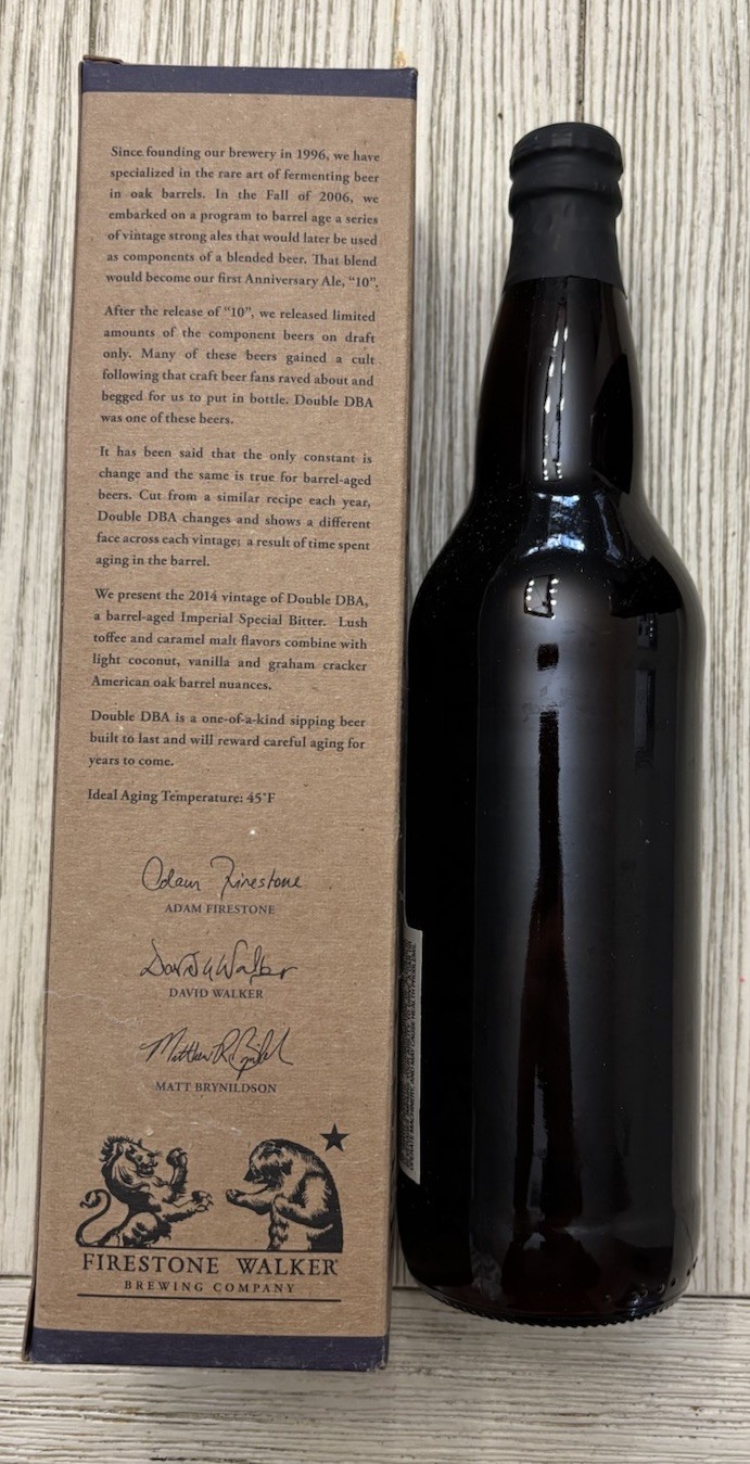 Firestone Walker 2014 Collector Beer Double DBA Brewery Bottles