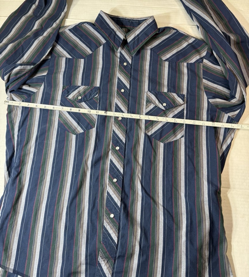 Vintage chemise western wrangler aztèque du sud ouest rayé