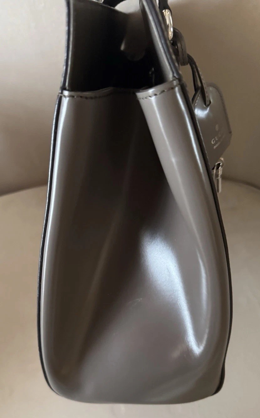 Authentic Gucci Leather structured top handle tot… - image 4