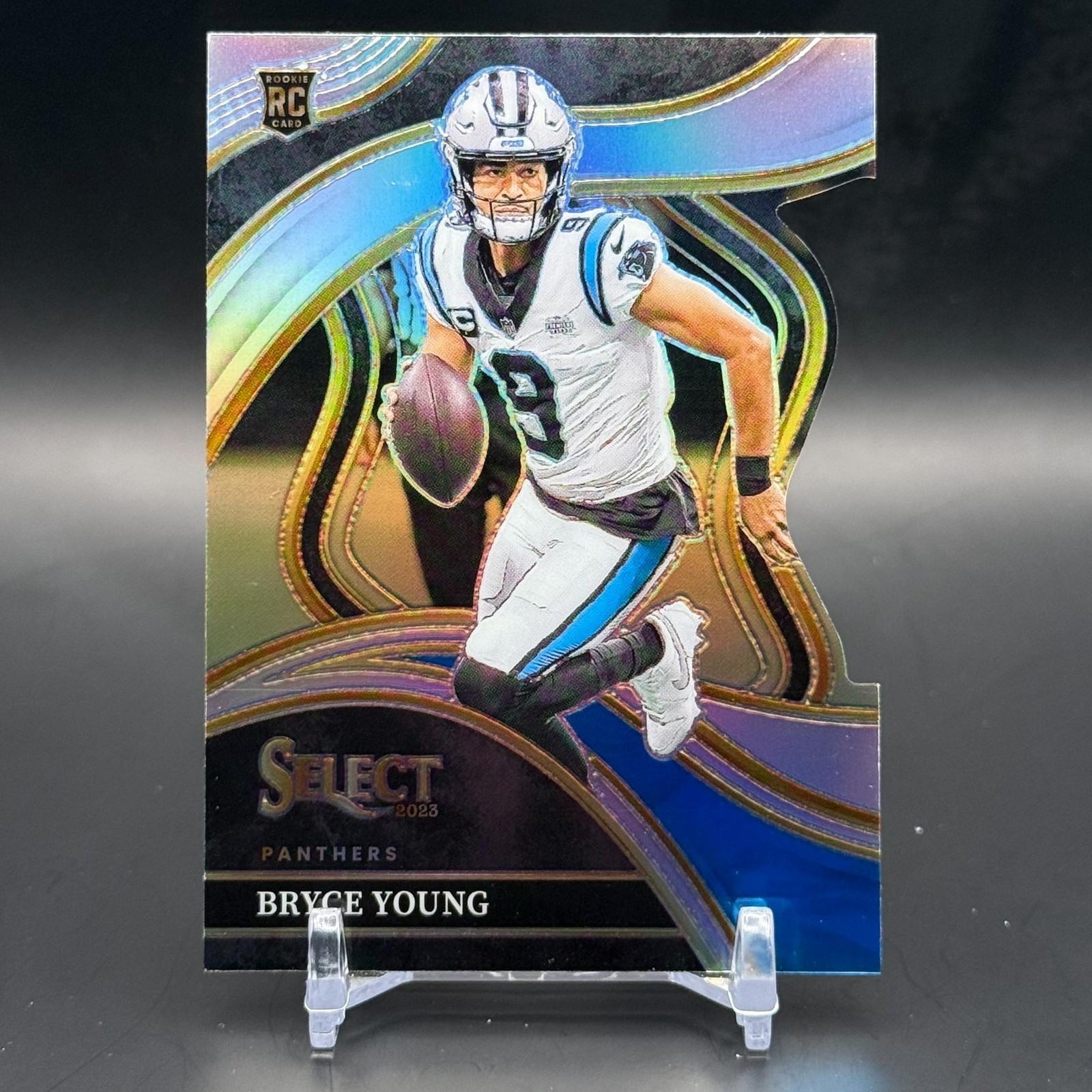 Bryce Young 2023 Panini Select #291 Silver Prizms Die Cuts Panthers Rookie