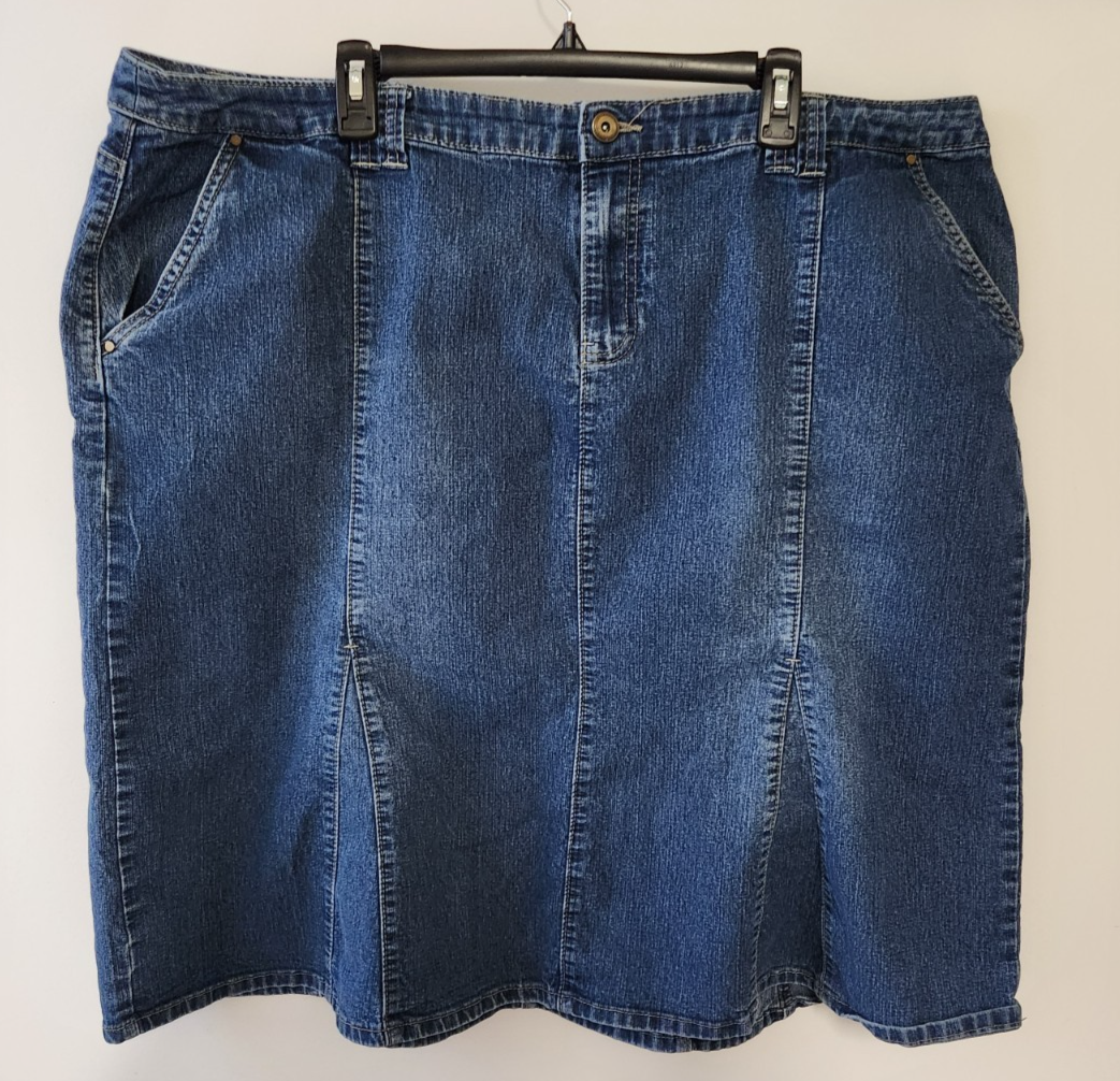 Est. 1946 Cato blue denim skirt size 24W-image