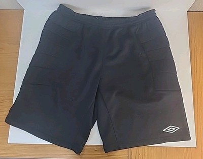 Umbro Vintage 90's Goalkeeper GK Soccer Padded Shorts Men's Size XL Black 